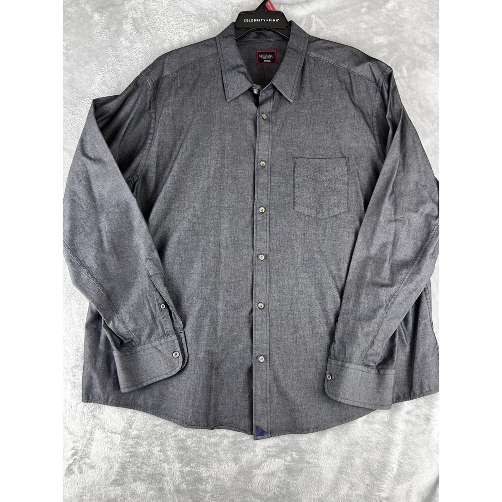 Untuckit Shirt Mens 3XL Gray Long Sleeve Casual Button Up‎